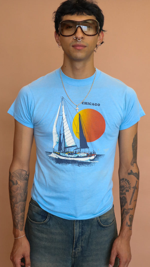 Chicago Sunset Vintage Tee