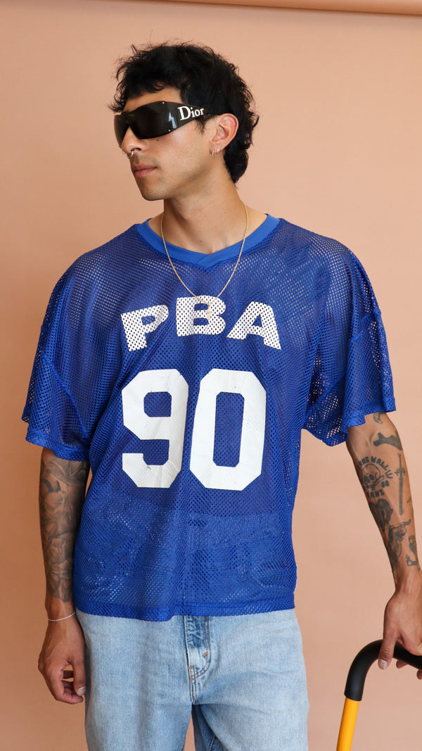 WHITE #90 MESH JERSEY