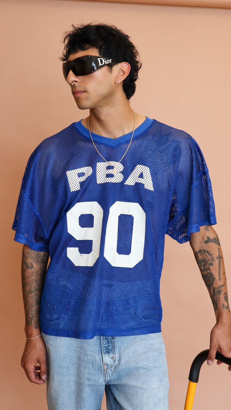 WHITE #90 MESH JERSEY