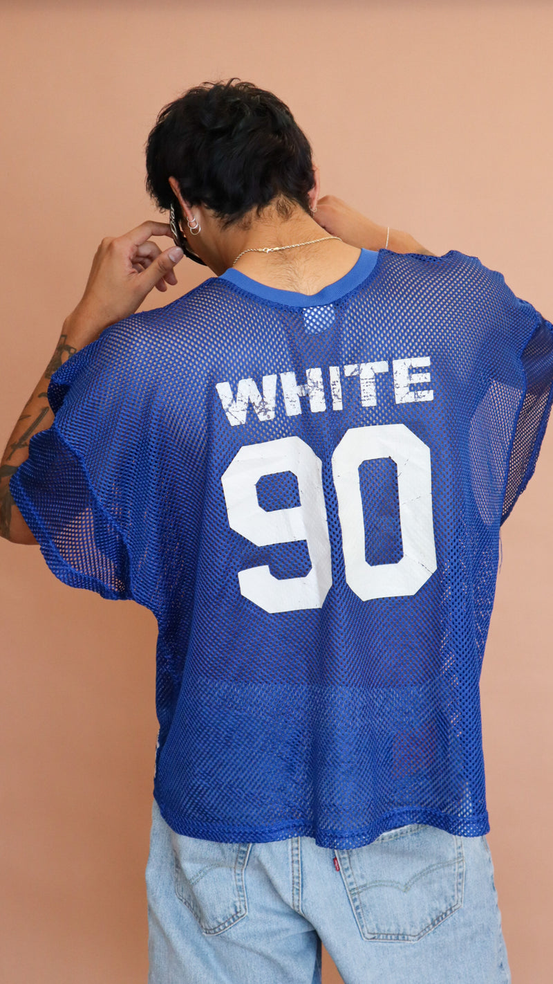 WHITE #90 MESH JERSEY