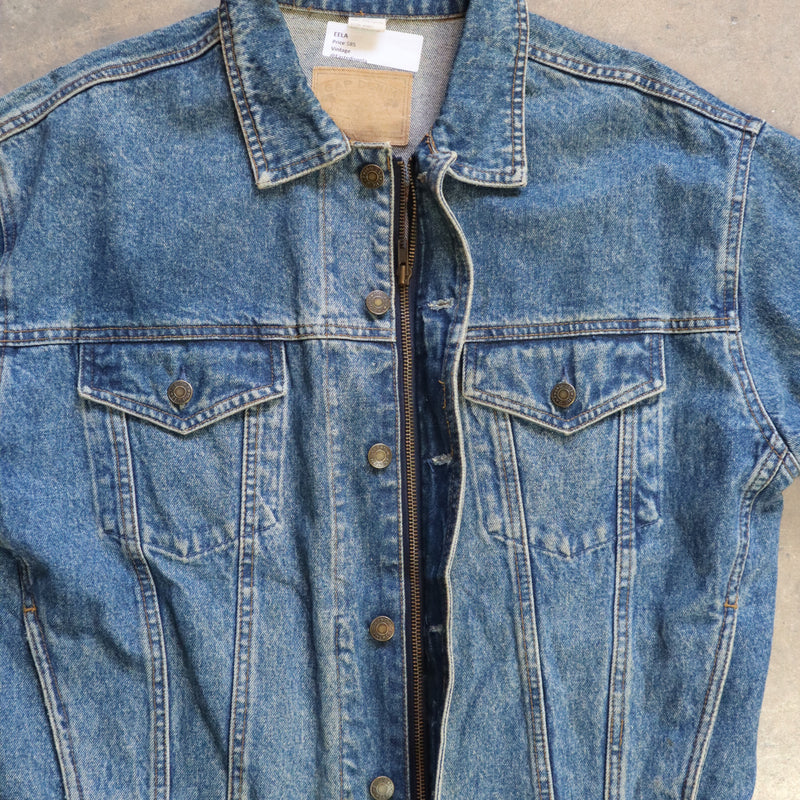 GAP Western Trucker Jacket With Zipper & Button Closure 90's